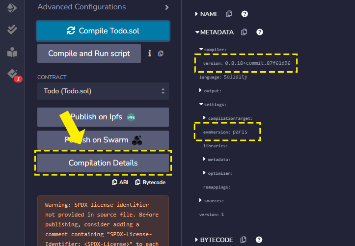 Remix compiler version